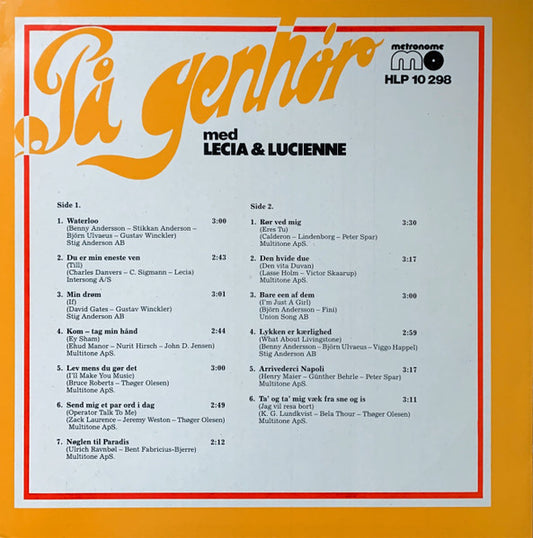 Lecia & Lucienne : På Genhør Med Lecia & Lucienne (LP, Comp)