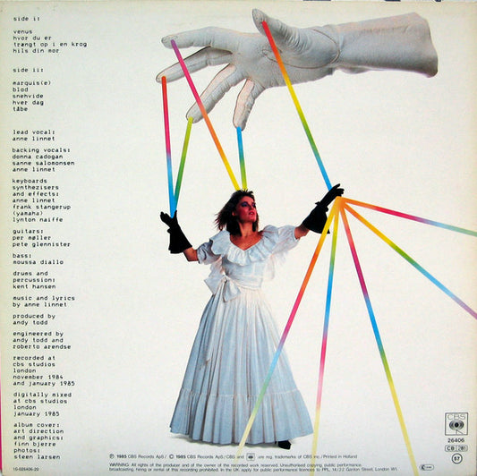 Anne Linnet, Marquis De Sade (7) : Hvid Magi (LP, Album)