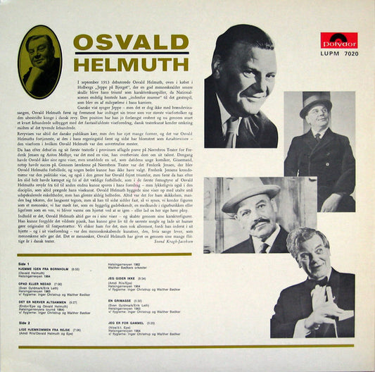Osvald Helmuth : Osvald Gennem Tiderne 2 (LP, Comp, RE)
