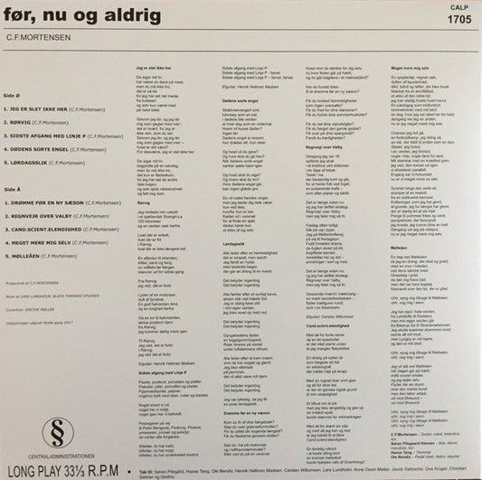 C.F.Mortensen - Før, Nu Og Aldrig (LP) (Near Mint (NM or M-)) - Skanderborg Vinyl
