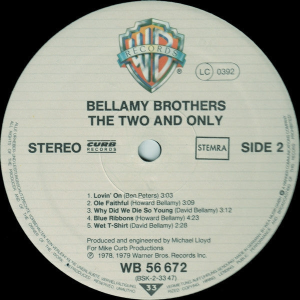 Bellamy Brothers : The Two And Only (LP, Album)