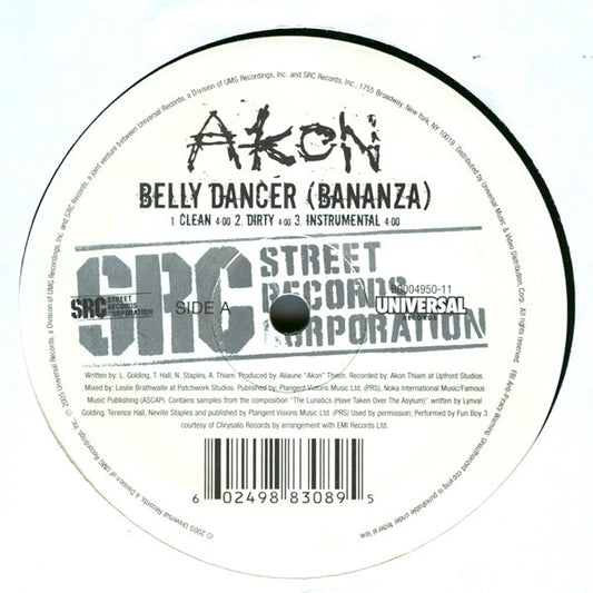 Akon - Belly Dancer (Bananza) / Trouble Nobody (12") (Very Good Plus (VG+)) - Skanderborg Vinyl