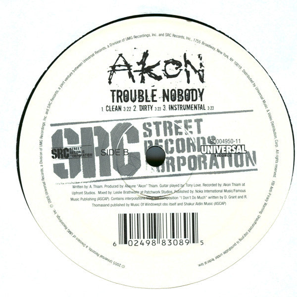 Akon - Belly Dancer (Bananza) / Trouble Nobody (12") (Very Good Plus (VG+)) - Skanderborg Vinyl