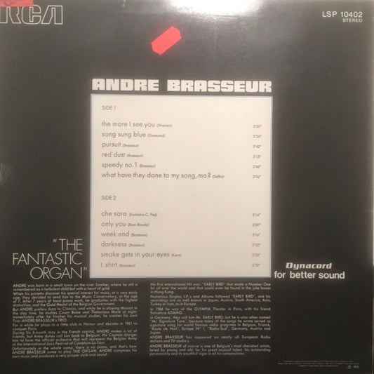 André Brasseur - The Fantastic Organ (LP) (Very Good Plus (VG+)) - Skanderborg Vinyl