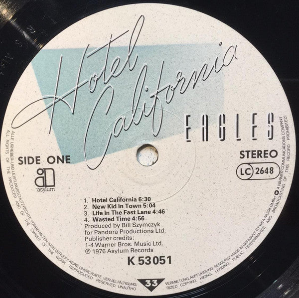 Eagles : Hotel California (LP, Album, RE, Gat)