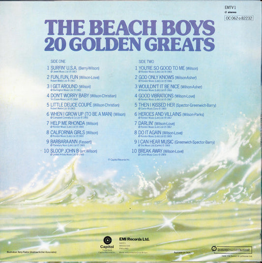 The Beach Boys - 20 Golden Greats (LP) (Very Good Plus (VG+)) - Skanderborg Vinyl
