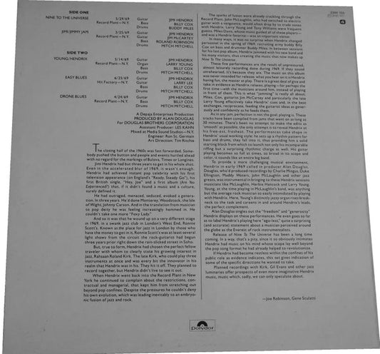 Jimi Hendrix : Nine To The Universe (LP, Album)