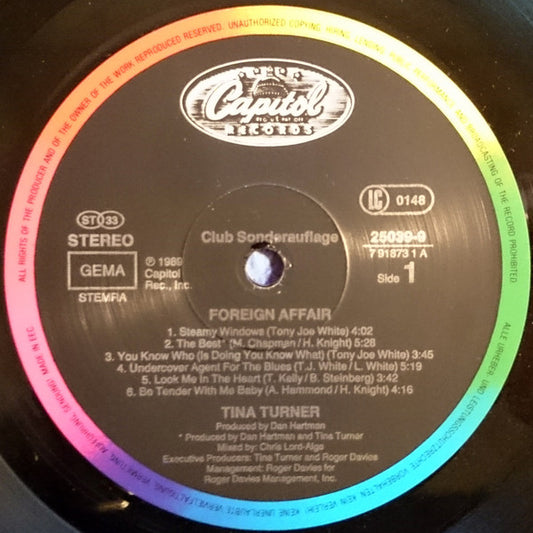 Tina Turner : Foreign Affair (LP, Album, Club, Gat)