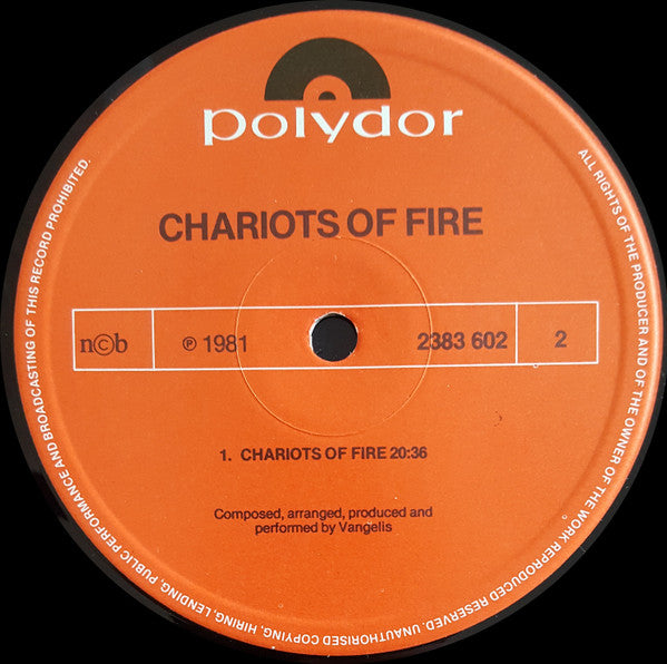 Vangelis : Chariots Of Fire (LP, Album)