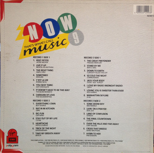Various : Now That's What I Call Music 9 (2xLP, Album, Comp, PRS)