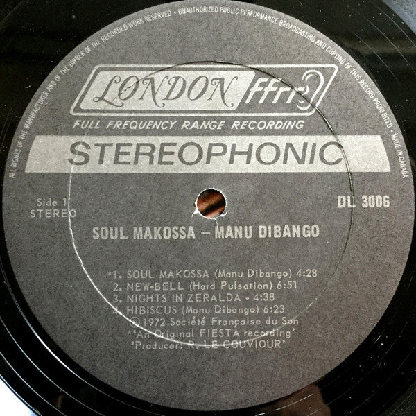 Manu Dibango : O Boso (Soul Makossa) (LP, RE)