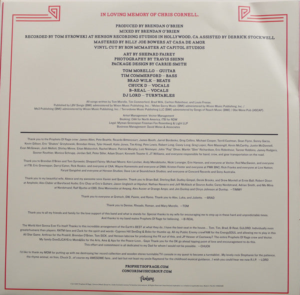Prophets Of Rage (6) : Prophets Of Rage (LP, Album)