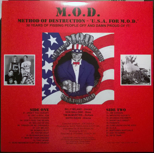 Method Of Destruction : U.S.A. For M.O.D. (30th Anniversary Edition) (LP, Album, RE, Tri)