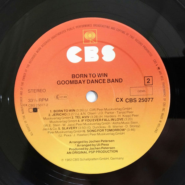 Goombay Dance Band : Born To Win (LP, Album, CX )