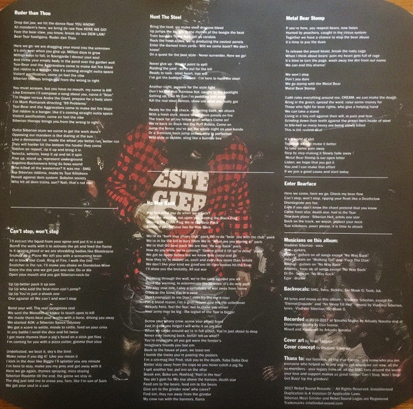 Siberian Meat Grinder : Metal Bear Stomp (LP, Album)