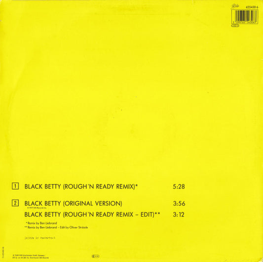 Ram Jam : Black Betty (Remix) (12", Maxi)