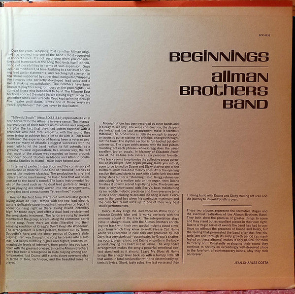 The Allman Brothers Band : Beginnings (2xLP, Comp, Gat)