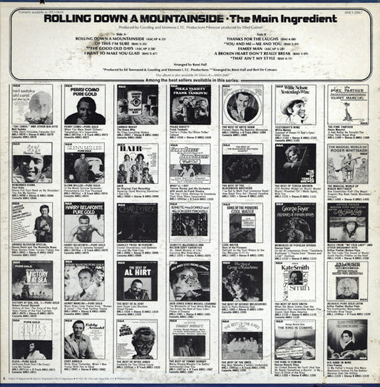 The Main Ingredient : Rolling Down A Mountainside (LP, Album, RE)