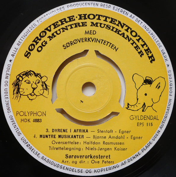 Thorbjørn Egner, Sørøverorkesteret : Sørøvere - Hottentotter Og Muntre Musikanter (7", EP)