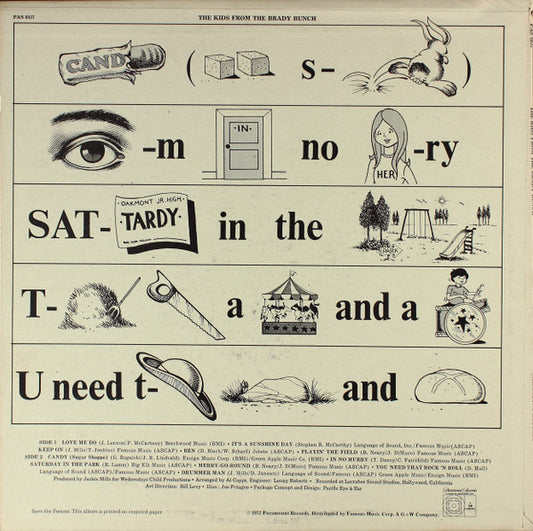 The Brady Bunch - The Kids From The Brady Bunch (LP) (Very Good Plus (VG+)) - Skanderborg Vinyl