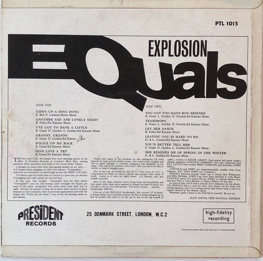 The Equals - Explosion (LP) (Very Good (VG)) - Skanderborg Vinyl