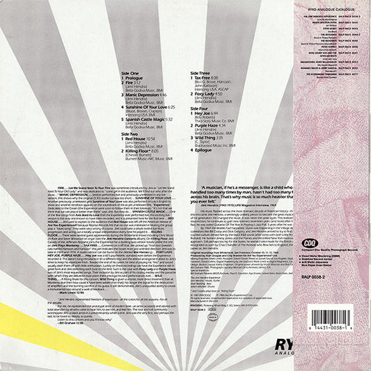 The Jimi Hendrix Experience : Live At Winterland (2xLP, Album, Cle)