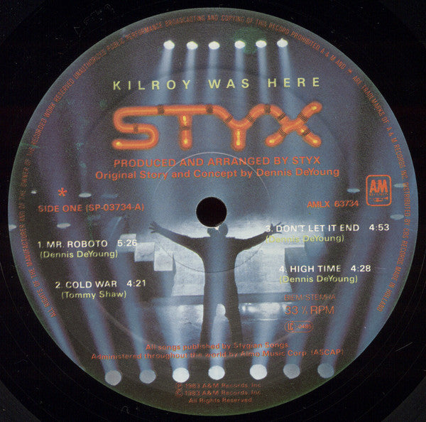 Styx : Kilroy Was Here (LP, Album, Gat)