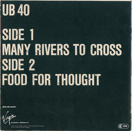 UB40 : Many Rivers To Cross (7", Single)