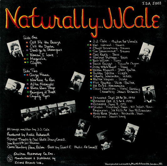 J.J. Cale : Naturally (LP, Album, RE)