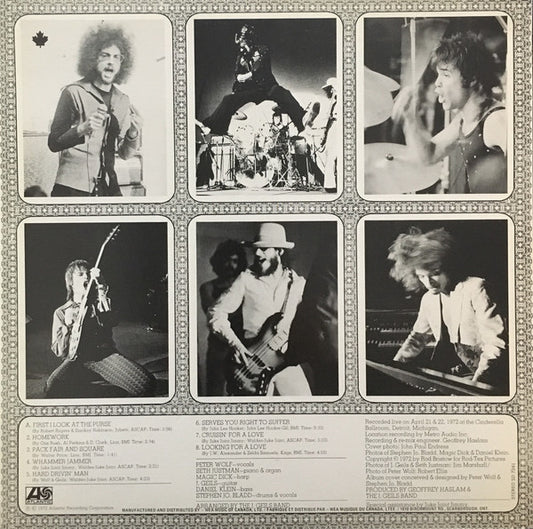 The J. Geils Band : "Live" Full House (LP, Album)