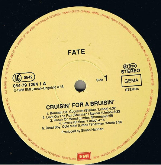 Fate - Cruisin' For A Bruisin' (LP) (Very Good (VG)) - Skanderborg Vinyl