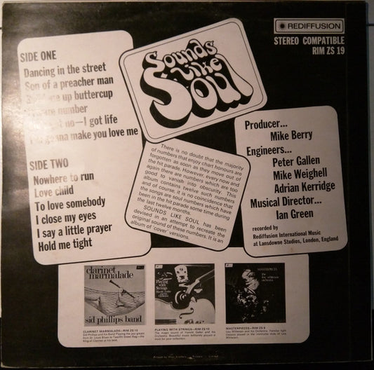 Unknown Artist : Sounds Like Soul (LP, Ste)