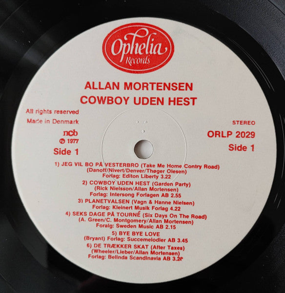 Allan Mortensen : Cowboy Uden Hest (LP, Album)
