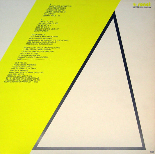 Repeat Repeat (2) : Chinese Highway (LP, Album)