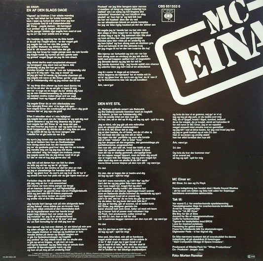 MC Einar : En Af Den Slags Dage (12")