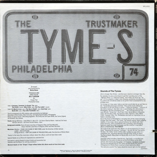 The Tymes : Trustmaker (LP, Album, Ind)