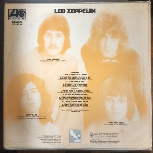 Led Zeppelin : Led Zeppelin (LP, Album, PR )