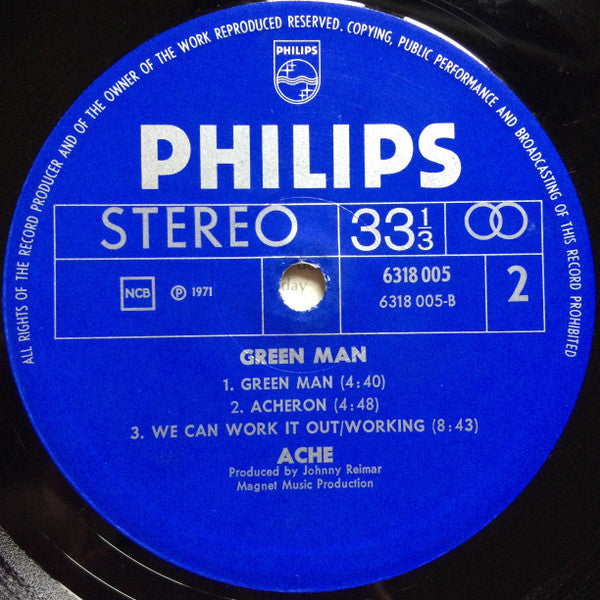 Ache - Green Man (LP) (Very Good (VG)) - Skanderborg Vinyl