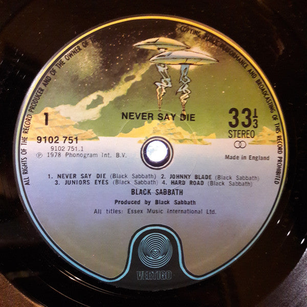 Black Sabbath : Never Say Die! (LP, Album, Lab)