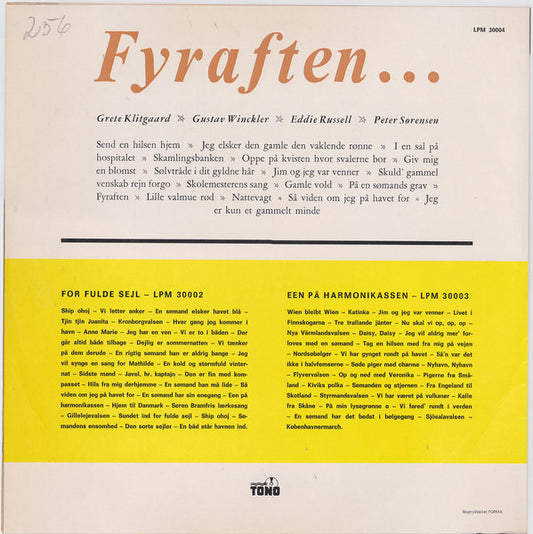 Grete Klitgaard, Gustav Winckler, Eddie Russell, Peter Sørensen (2) : Fyraften (LP, Comp)