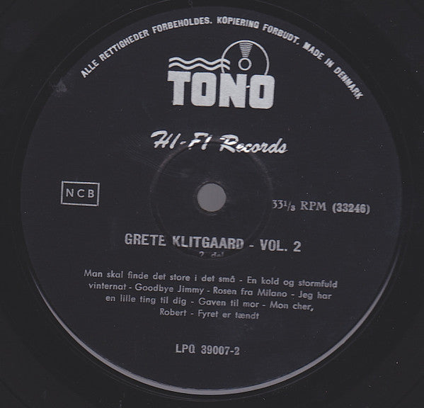 Grete Klitgaard : Grete Klitgaard - Vol. 2 (LP, Comp)