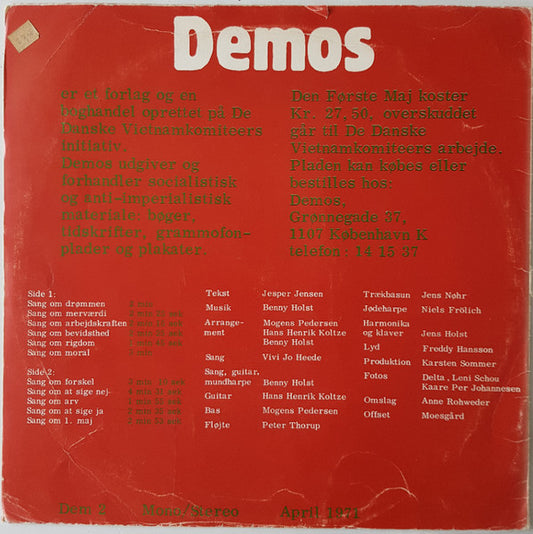 Benny Holst Og Jesper Jensen - Den Første Maj (Sange Af Benny Holst Og Jesper Jensen) (LP) (Very Good Plus (VG+)) - Skanderborg Vinyl