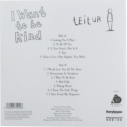 Teitur : I Want To Be Kind (LP, Album)