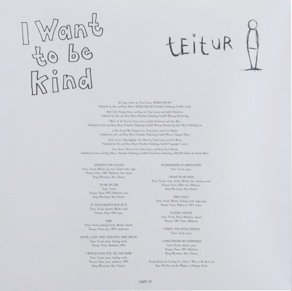 Teitur : I Want To Be Kind (LP, Album)