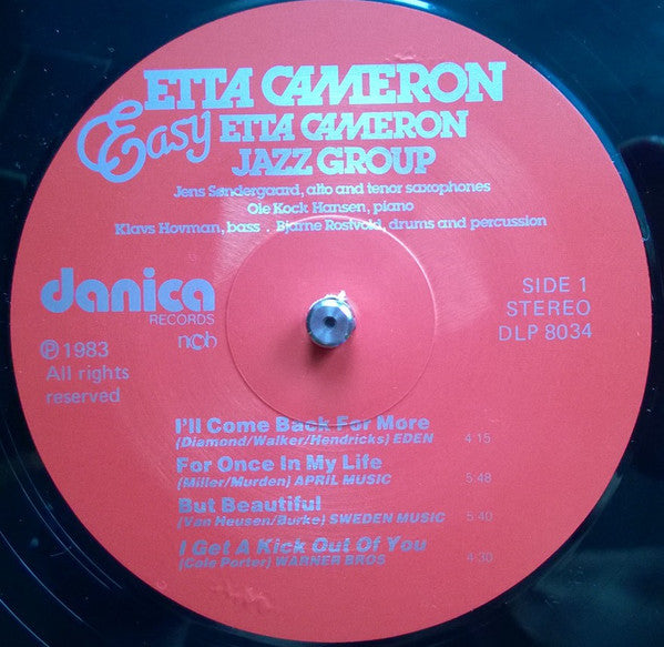 Etta Cameron With Etta Cameron Jazz Group : Easy (LP, Album)