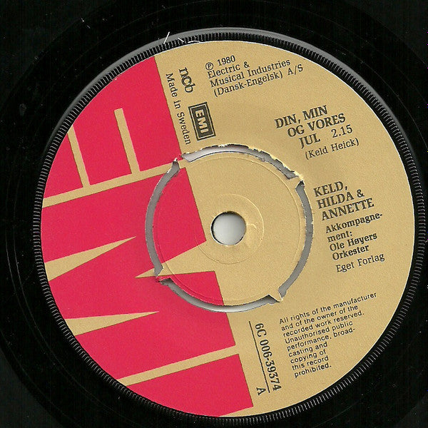Keld Heick, Hilda Heick Og Annette Heick : Din, Min Og Vores Jul (7", Single)