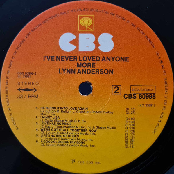 Lynn Anderson : I've Never Loved Anyone More (LP, Album)