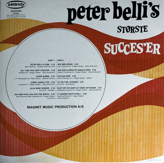 Peter Belli : Peter Belli's Største Succes'er (LP, Comp)