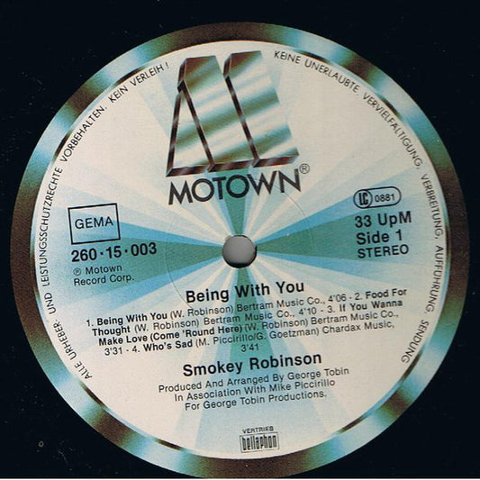 Smokey Robinson : Being With You (LP, Album)
