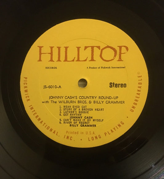 Johnny Cash : Johnny Cash’s Country Round Up With The Wilburn Bros. And Billy Grammer (LP, Comp)